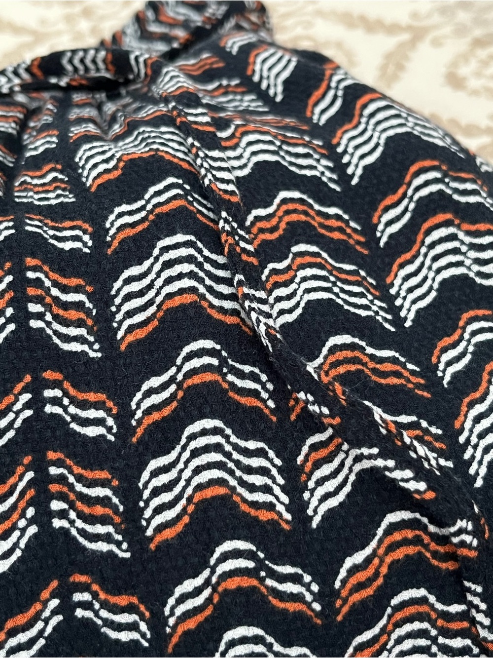 Anthropologie Black, Pink & White Chevron Joggers Boho Size Small - Picture 8 of 12